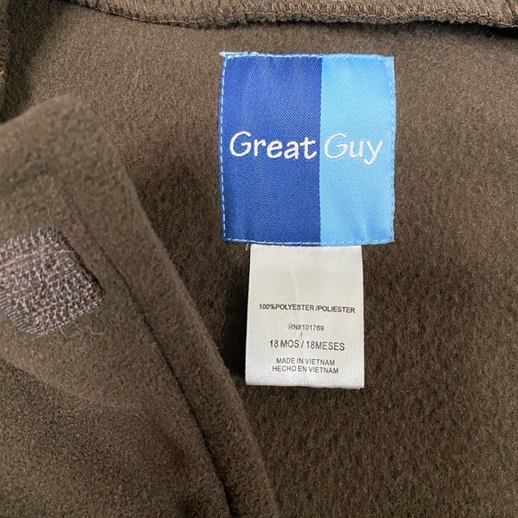 NWT Kohl’s Great Guy Brown Toddler Button Up Peacoat Size 18 Months - Picture 2 of 6